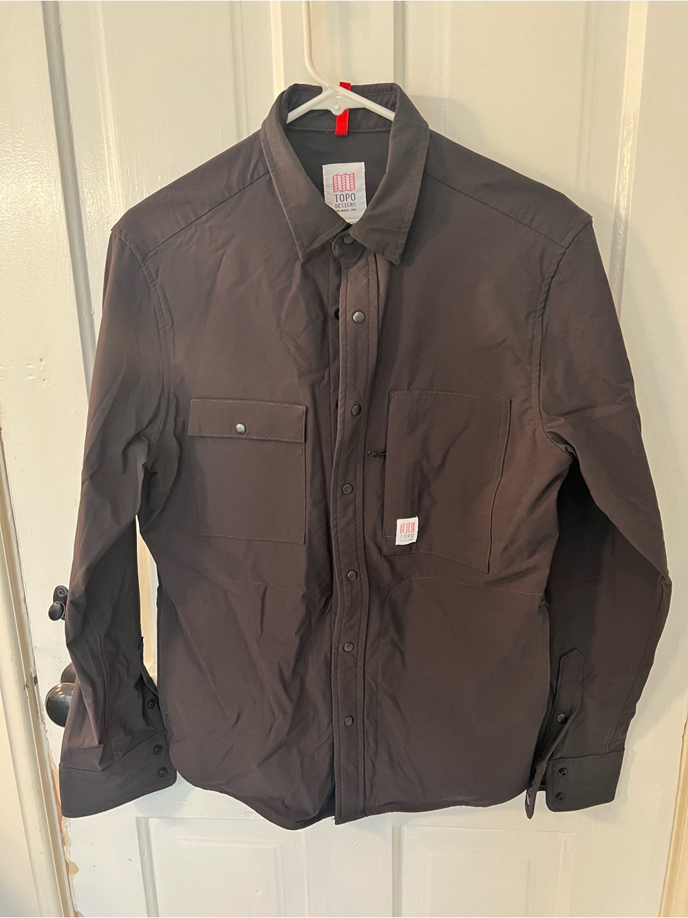 Topo Designs Men’s Black Lightweight Utility Shirt Jacket - with side pockets!
